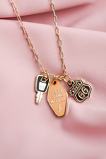 Cozy Cone Motel 24k Gold Necklace w/ 18k Gold Charms