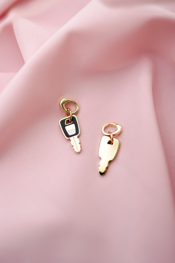 Car Key 18k Gold Charm